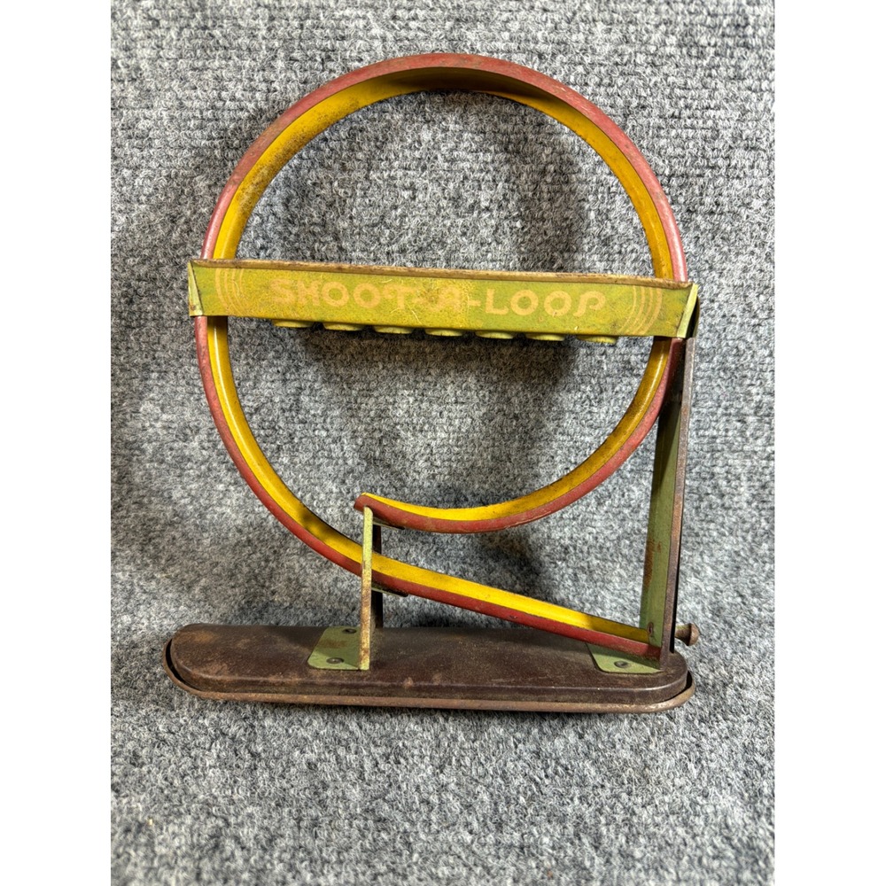Vintage Wolverine Shoot-A-Loop Tin Litho Marble Game Pittsburgh PA Toy